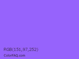 RGB 151,97,252 Color Image