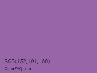 RGB 152,101,168 Color Image