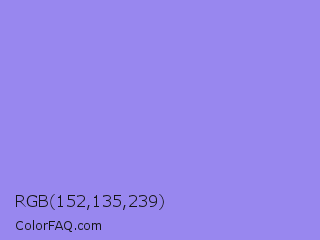 RGB 152,135,239 Color Image