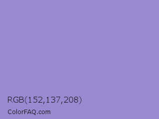 RGB 152,137,208 Color Image