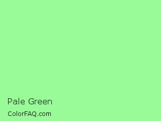 RGB 152,251,152 Pale Green Color Image