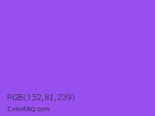 RGB 152,81,239 Color Image