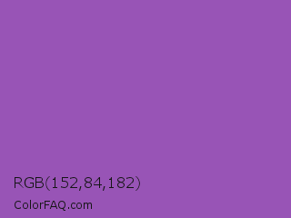 RGB 152,84,182 Color Image
