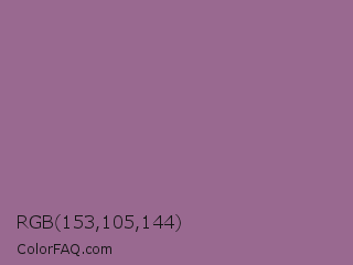 RGB 153,105,144 Color Image
