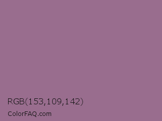 RGB 153,109,142 Color Image
