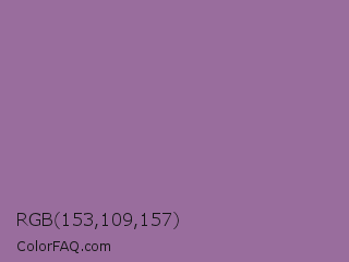 RGB 153,109,157 Color Image