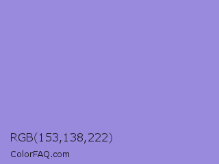 RGB 153,138,222 Color Image