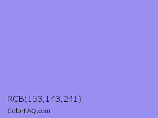 RGB 153,143,241 Color Image