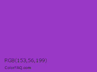 RGB 153,56,199 Color Image