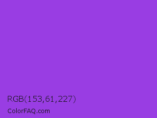 RGB 153,61,227 Color Image