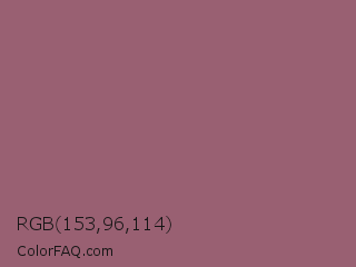 RGB 153,96,114 Color Image