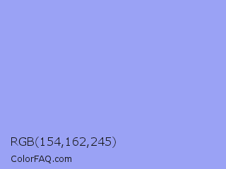 RGB 154,162,245 Color Image