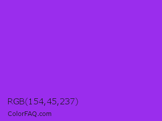 RGB 154,45,237 Color Image