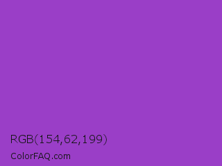 RGB 154,62,199 Color Image