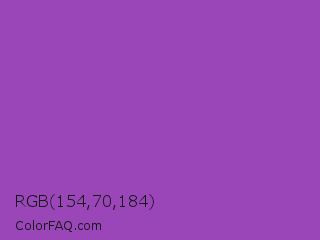 RGB 154,70,184 Color Image