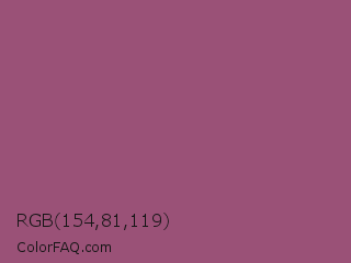 RGB 154,81,119 Color Image