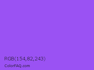 RGB 154,82,243 Color Image