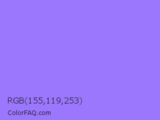 RGB 155,119,253 Color Image