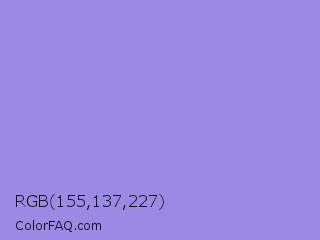 RGB 155,137,227 Color Image