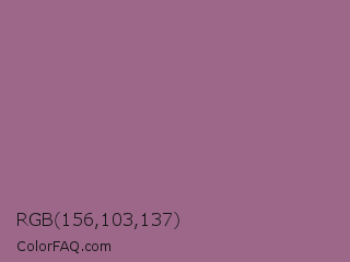 RGB 156,103,137 Color Image