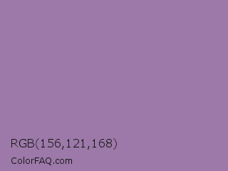 RGB 156,121,168 Color Image