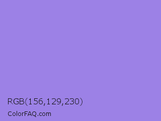 RGB 156,129,230 Color Image