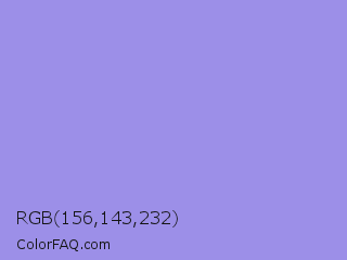 RGB 156,143,232 Color Image