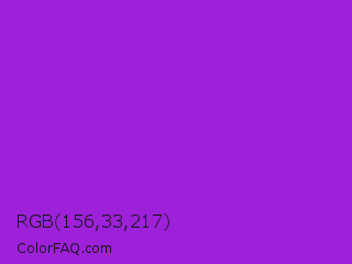 RGB 156,33,217 Color Image