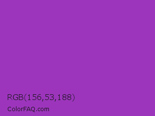 RGB 156,53,188 Color Image
