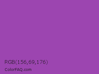 RGB 156,69,176 Color Image
