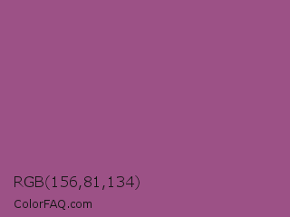 RGB 156,81,134 Color Image