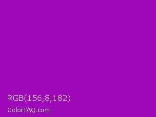 RGB 156,8,182 Color Image