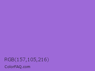 RGB 157,105,216 Color Image