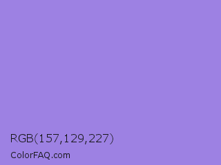 RGB 157,129,227 Color Image