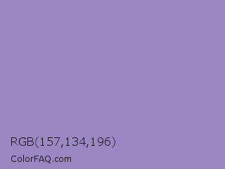RGB 157,134,196 Color Image