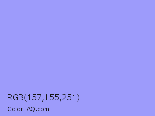 RGB 157,155,251 Color Image