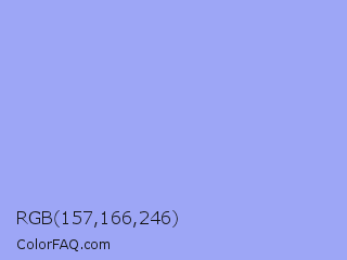 RGB 157,166,246 Color Image