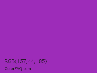 RGB 157,44,185 Color Image