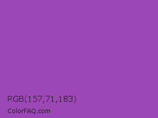 RGB 157,71,183 Color Image