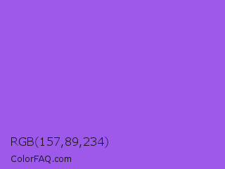 RGB 157,89,234 Color Image