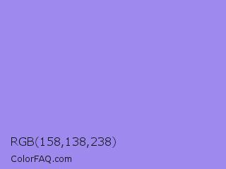 RGB 158,138,238 Color Image
