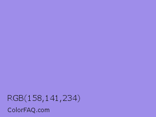 RGB 158,141,234 Color Image