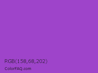 RGB 158,68,202 Color Image