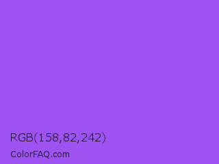 RGB 158,82,242 Color Image
