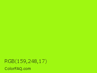 RGB 159,248,17 Color Image