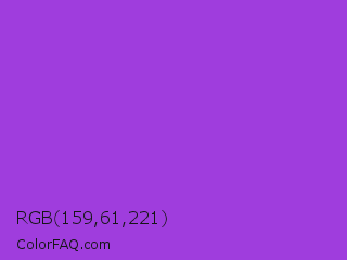 RGB 159,61,221 Color Image