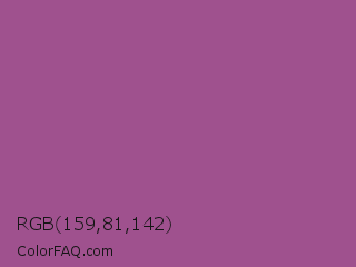 RGB 159,81,142 Color Image