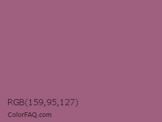 RGB 159,95,127 Color Image