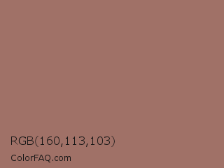 RGB 160,113,103 Color Image
