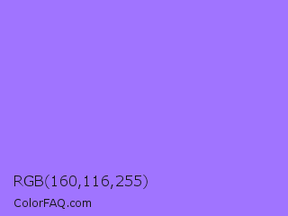 RGB 160,116,255 Color Image